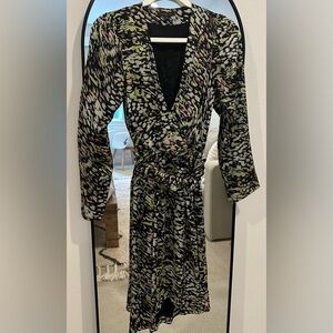 Rachel Zoe Silk Print Wrap Dress Size 2